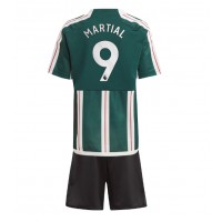 Dječji Nogometni Dres Manchester United Anthony Martial #9 Gostujuci 2023-24 Kratak Rukav (+ Kratke hlače)